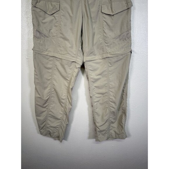 Columbia Pants Mens M Tan PFG Cargo Convertible Straight Hiking Outdoor Utility - Picture 4 of 16